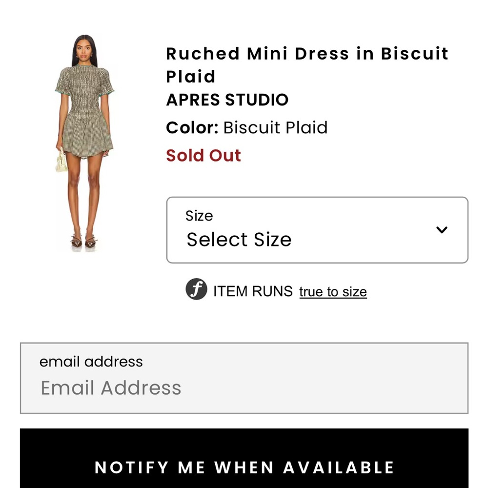 Apres Studio ruched mini dress in biscuit plaid